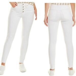 MADEWELL | NEW White 9” Mid-Rise Skinny Jeans Exposed Button Fly Women’s Size 37